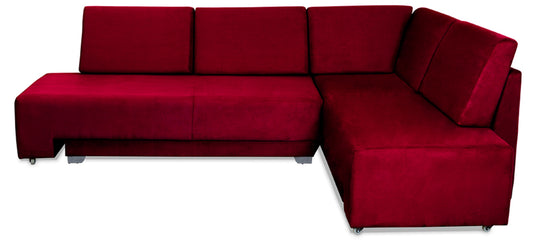 Balot - Maroon Fabric Sectional Sofa Set 3-3