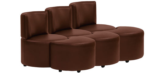 Olympian - Warm Tan Leatherite Modular Sofa 3SS - 3P Set