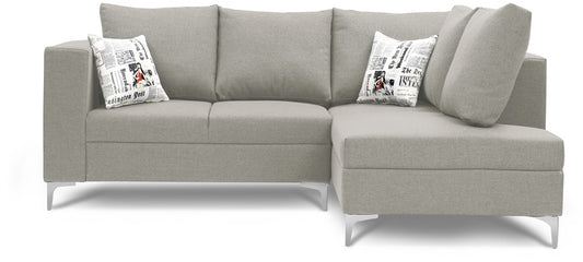 Astro - Beige Fabric Sectional Sofa (2 Seater + Lounge)