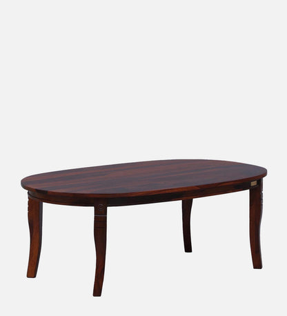 Alfred - Sheesham Wood Oval Coffee Table - Honey Oak Polish