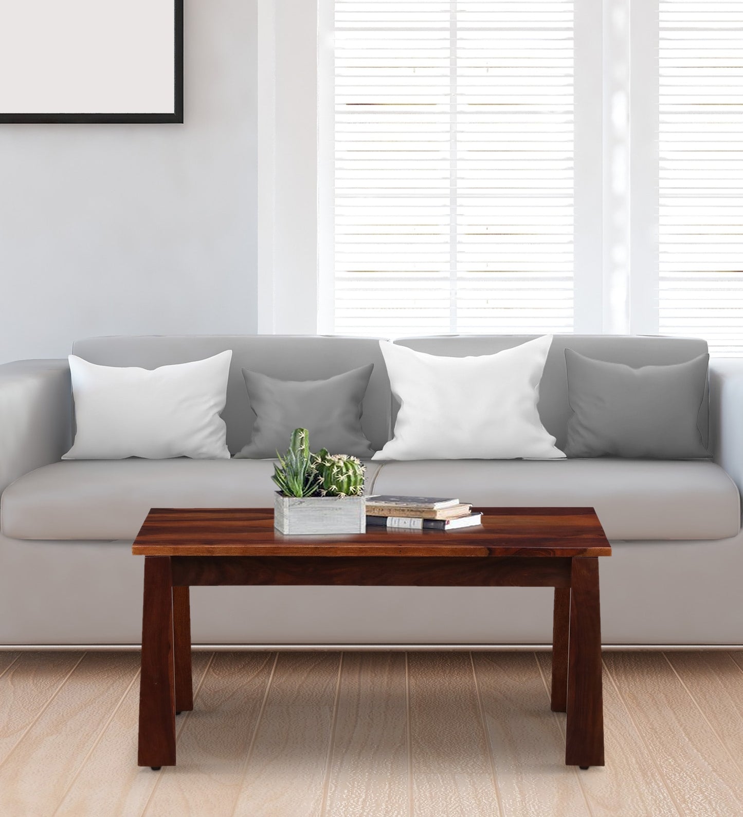 Afron - Sheesham Wood Coffee Table - Honey Oak Finish