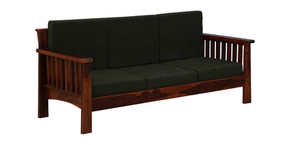 Atil - Sheesham Wood 3 Seater Sofa In Honey Oak Finish