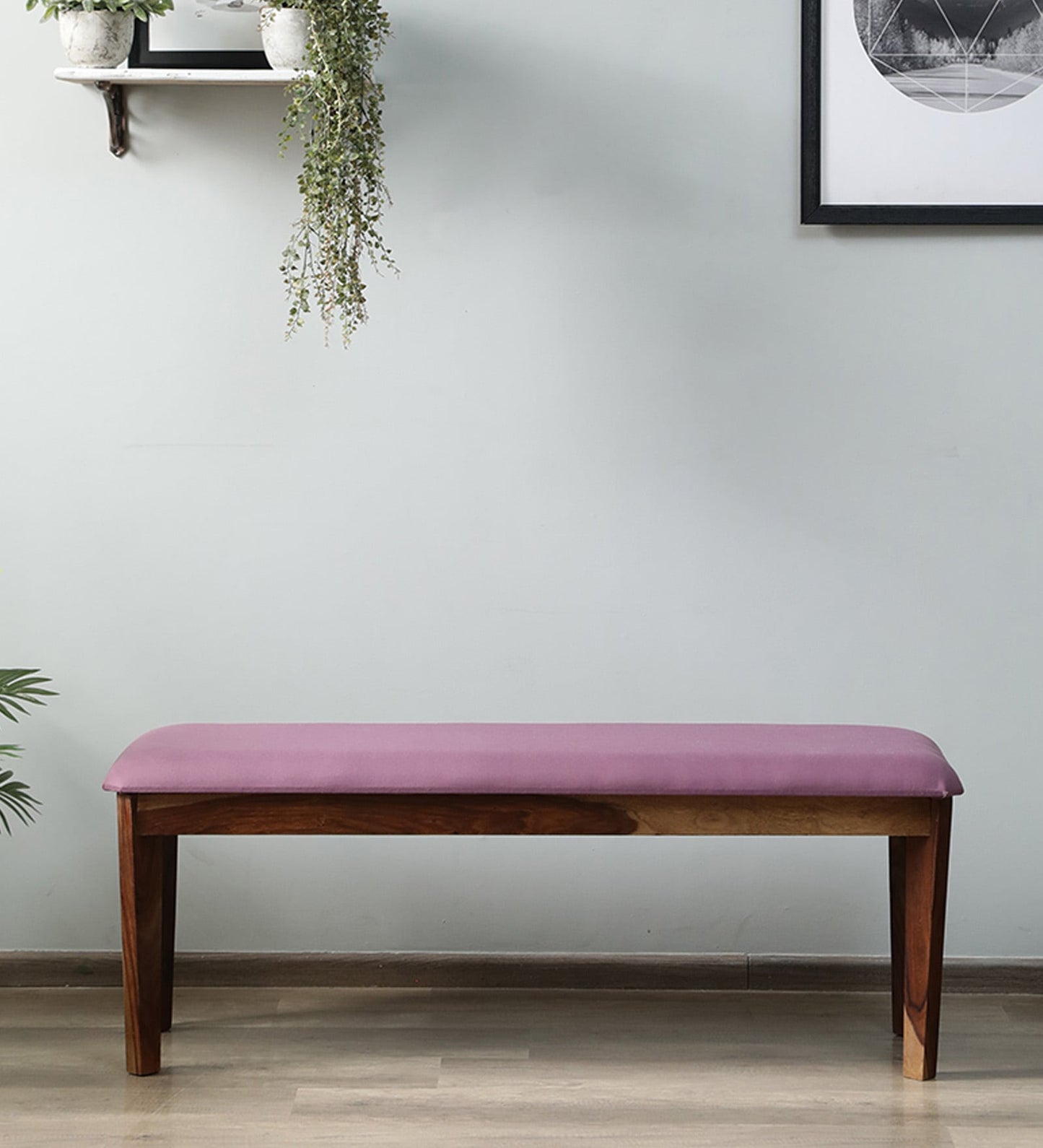 Sheesham Wood Bench In Rustic Teak Polish Shade