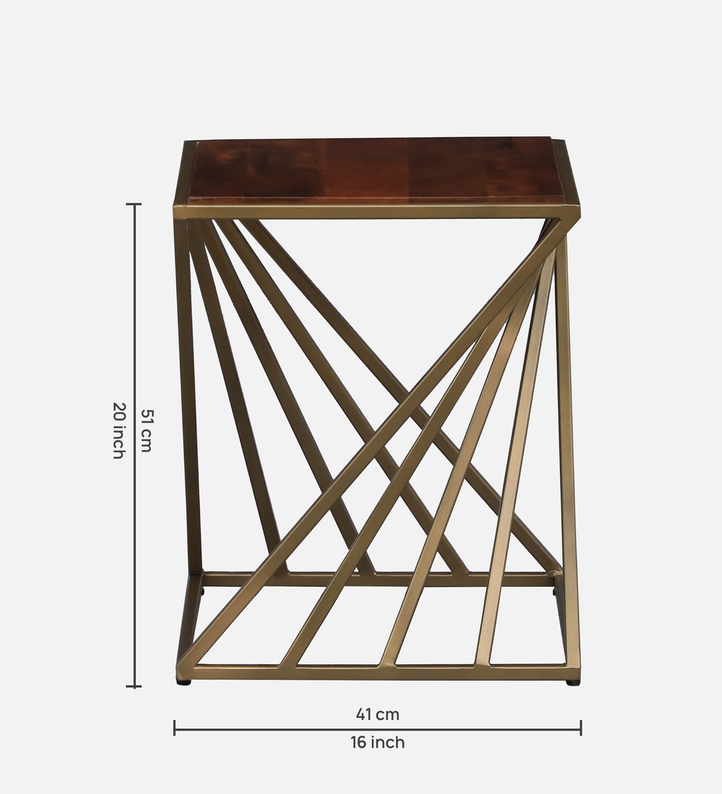 Milton - Metal End Table In Matte Gold Finish