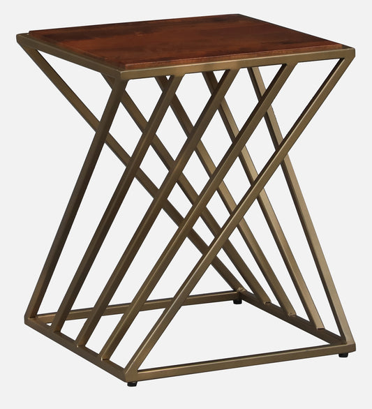 Milton - Metal End Table In Matte Gold Finish