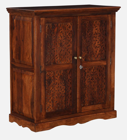 Sheesham Wood Bar Cabinet In Honey Oak Polish Finish