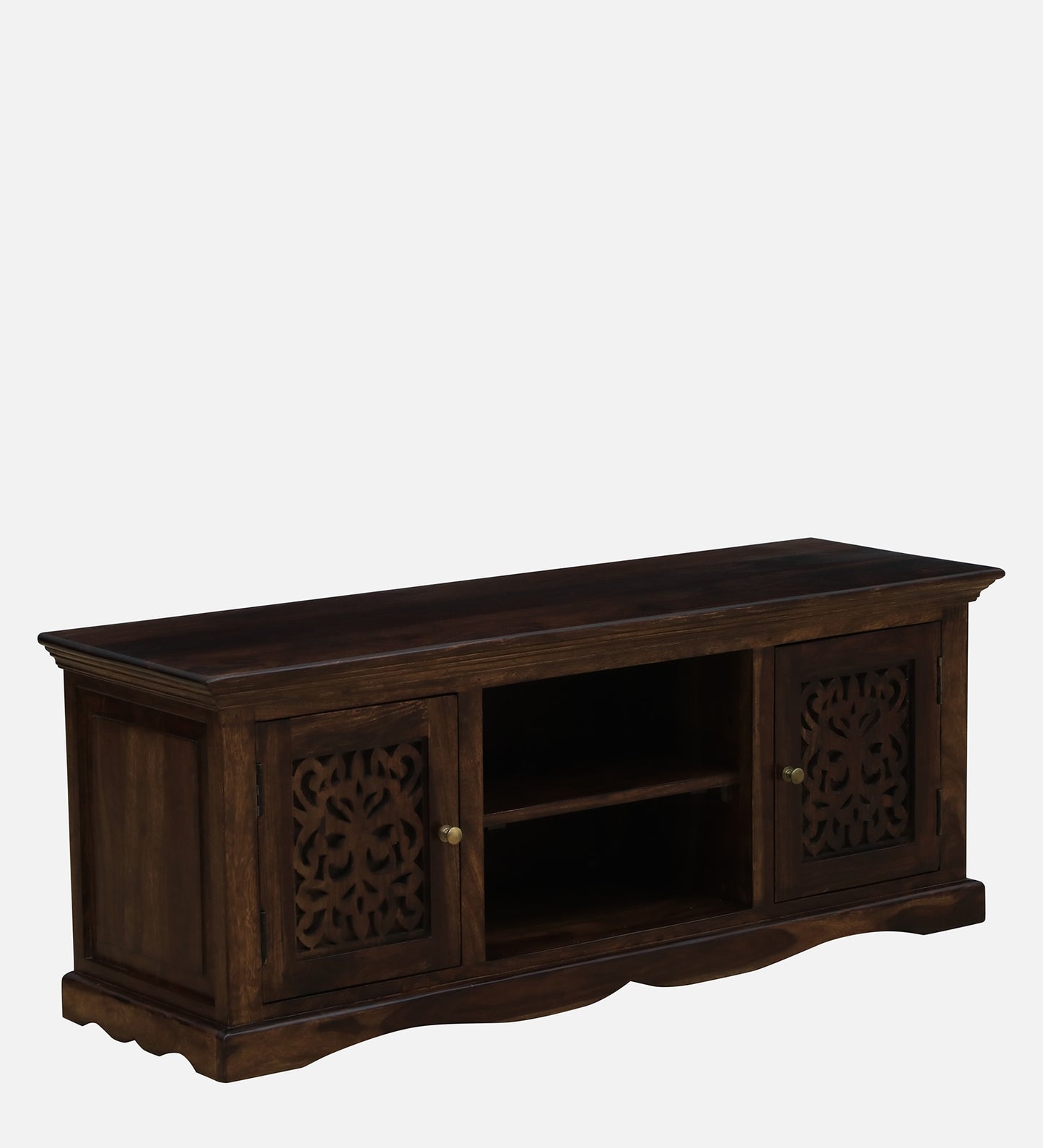 Kashin - Sheesham Wood TV Console - Teak Finish