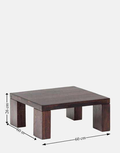 Solid Wood Coffee Table In Walnut Finish