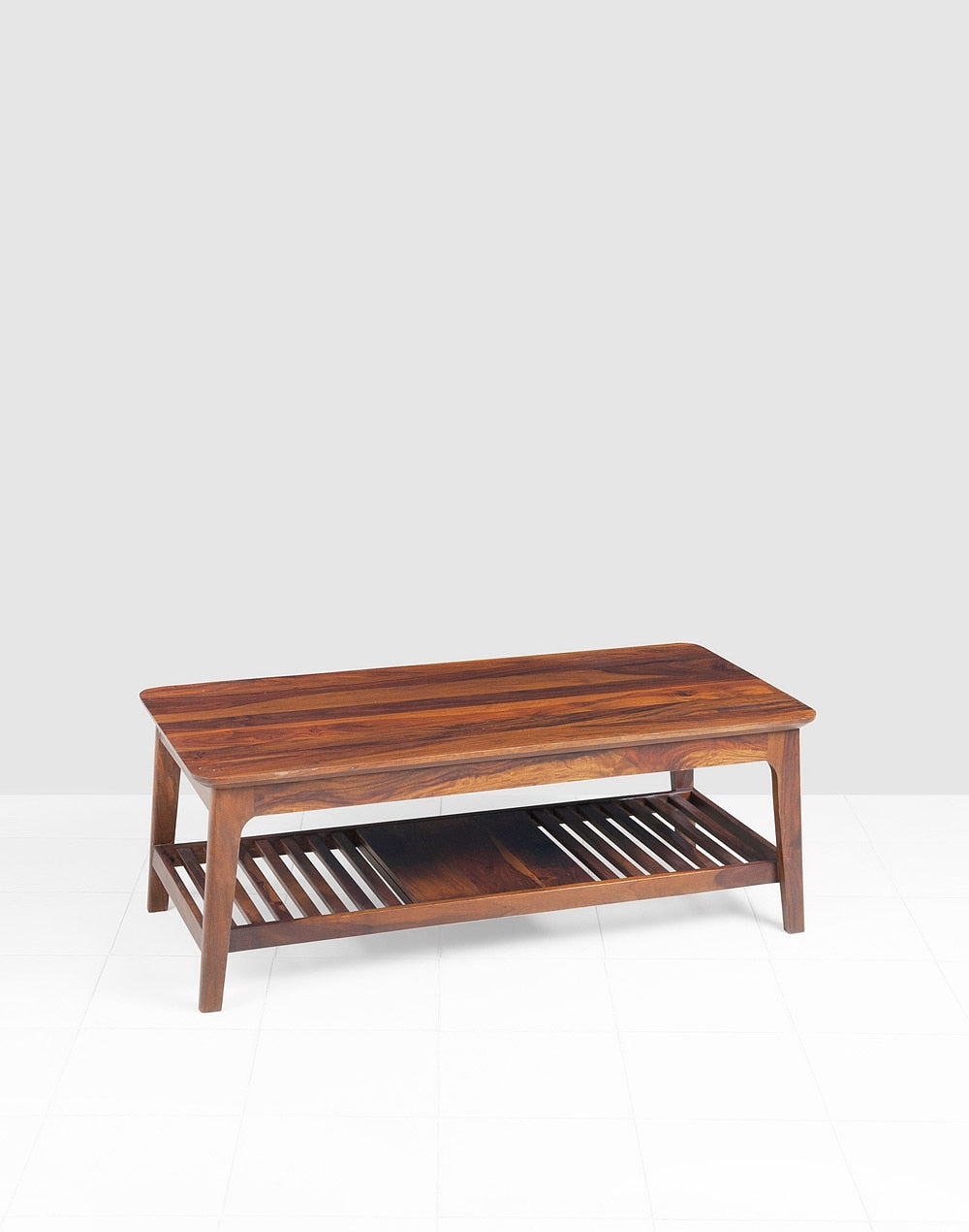 Solid Wood Coffee Table In Teak Finish