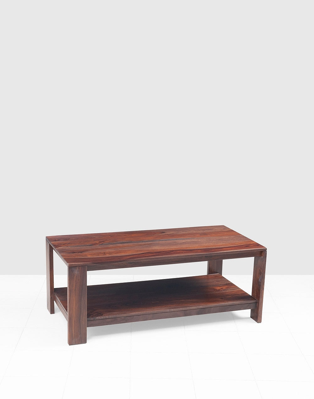 Solid Wood Coffee Table In Teak Finish