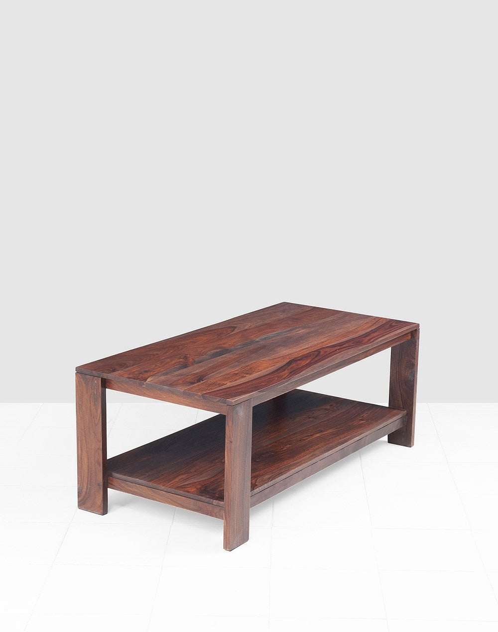 Solid Wood Coffee Table In Teak Finish