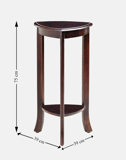 Solid Wood Side Table In Teak Finish