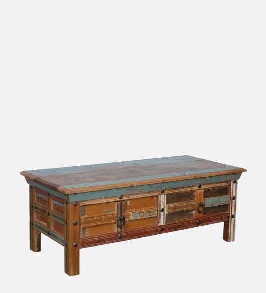 Carl - Reclaimed Wood Coffee Table In Distress Polish Shade