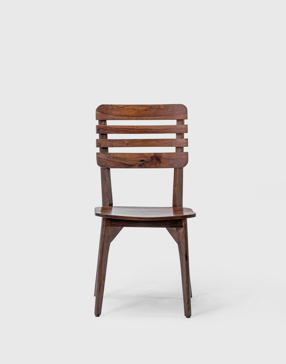 Solid Wood Dining Chair In Teak Finish