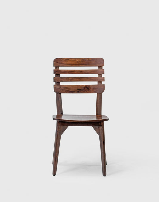 Solid Wood Dining Chair In Teak Finish