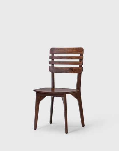 Solid Wood Dining Chair In Teak Finish