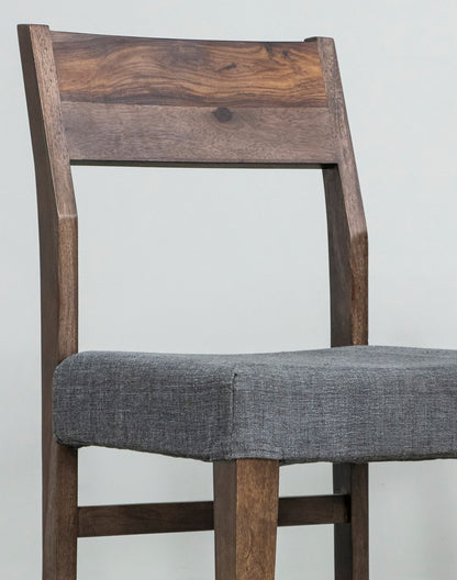 Solid Wood Dining Chair In Teak Finish