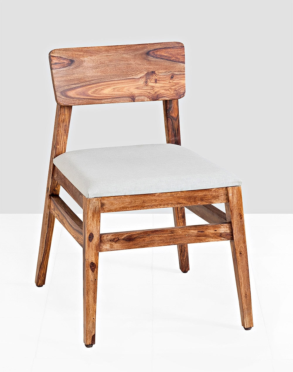 Solid Wood Dining Chair In Teak Finish