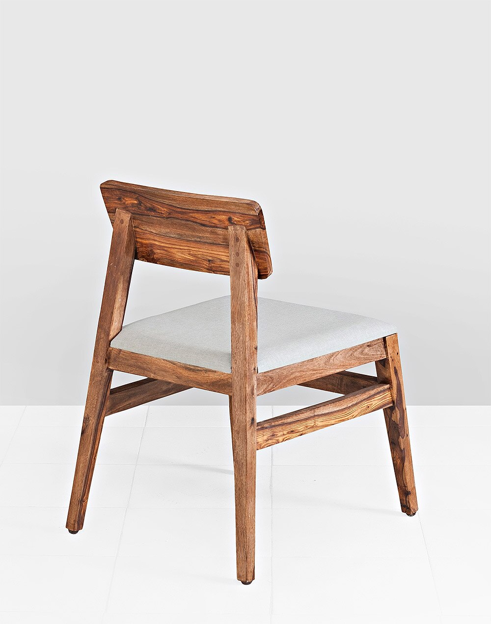 Solid Wood Dining Chair In Teak Finish