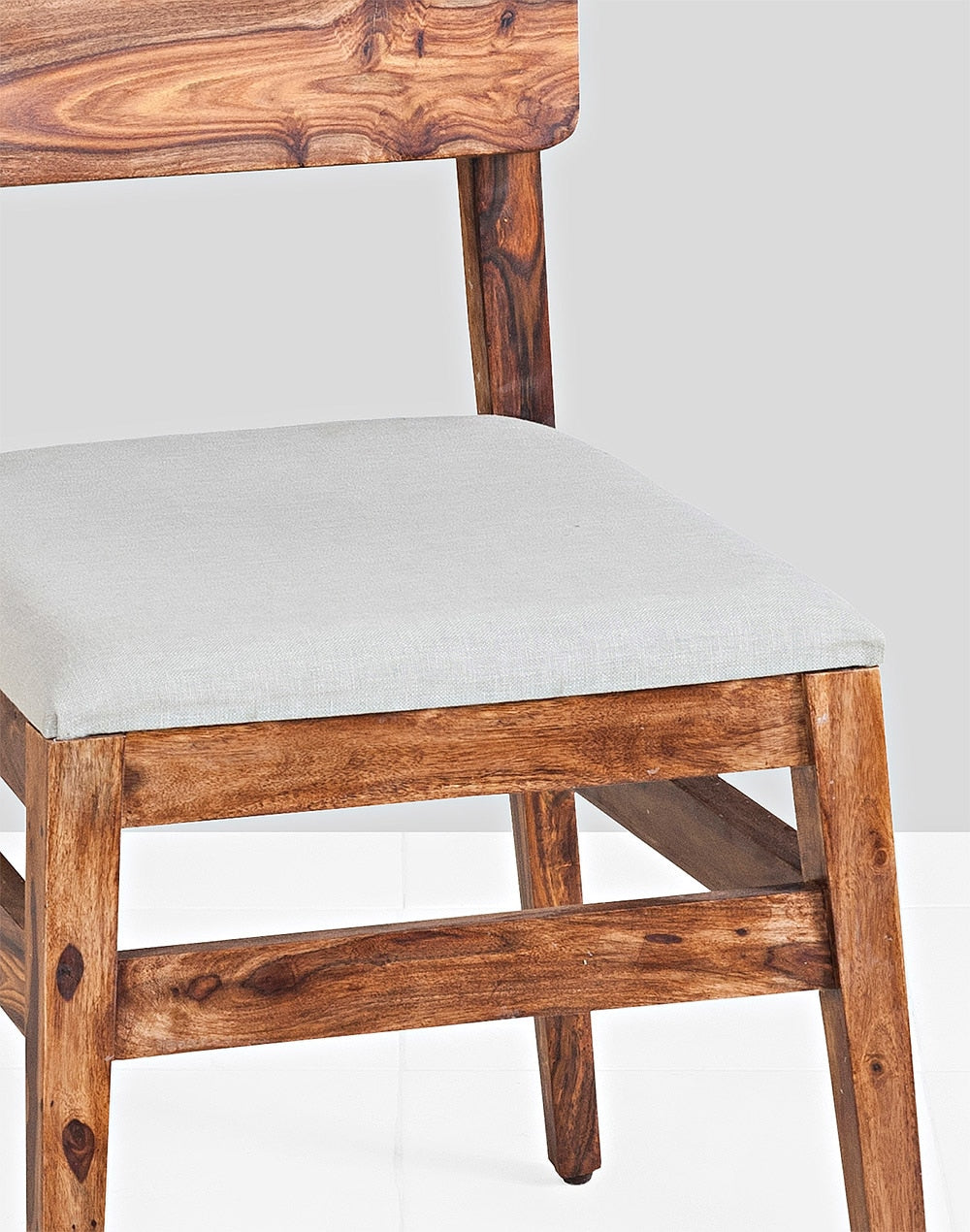 Solid Wood Dining Chair In Teak Finish