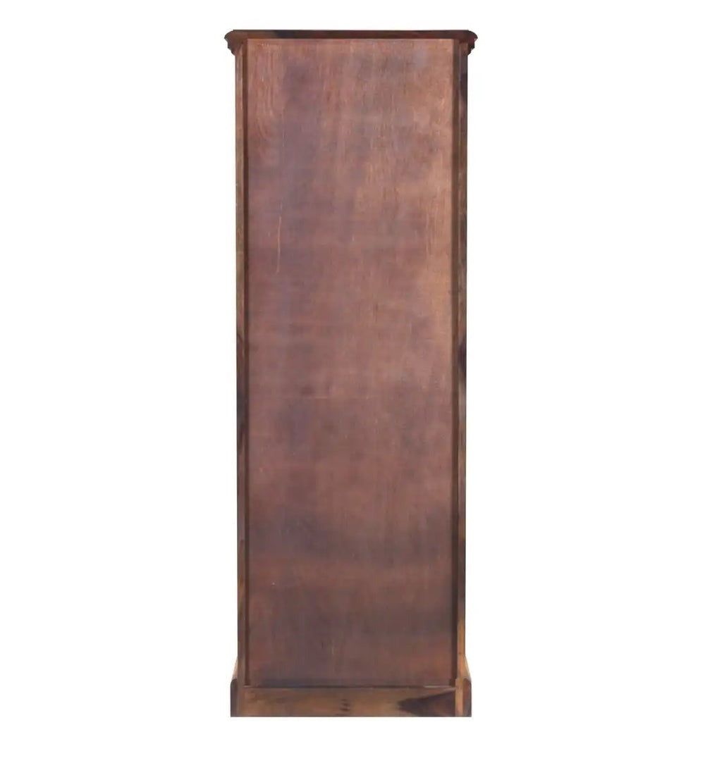 Solid Wood Bar Cabinet In Teak Finish