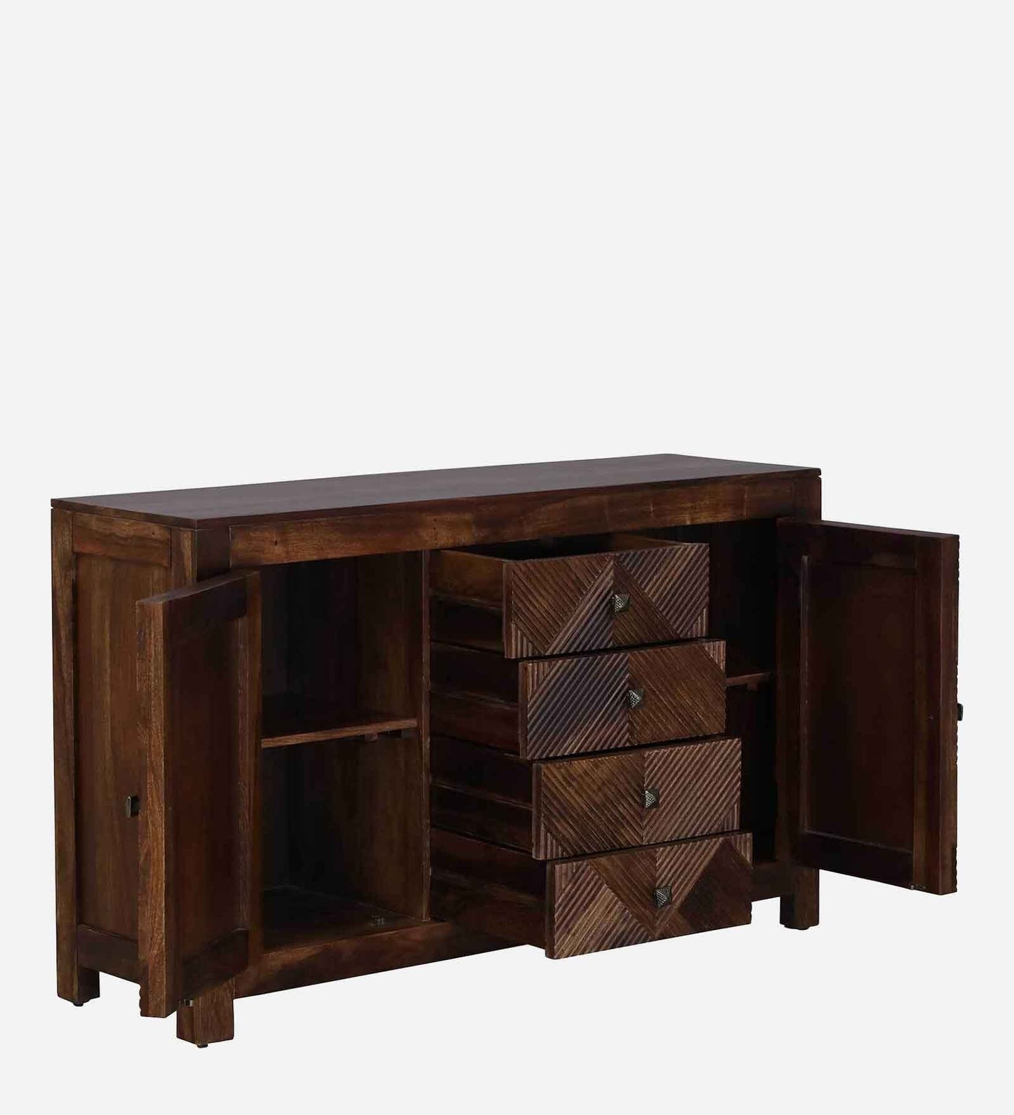 Kanshin- Sheesham Wood Sideboard In Provincial - Teak Polish