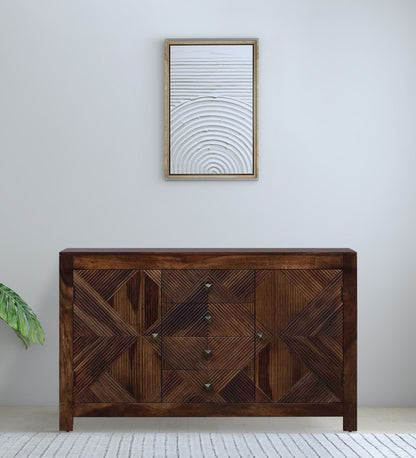 Kanshin- Sheesham Wood Sideboard In Provincial - Teak Polish