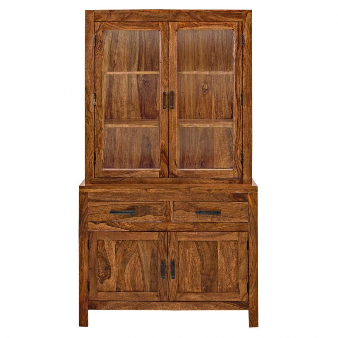 Solid Wood Bar Cabinet In Honey Finish