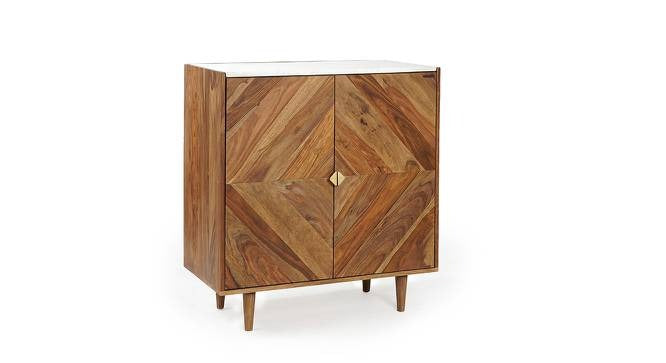 Solid Wood Bar Cabinet In Natural Finish