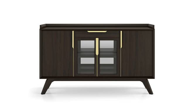 Solid Wood Bar Cabinet In American Walnut Finish