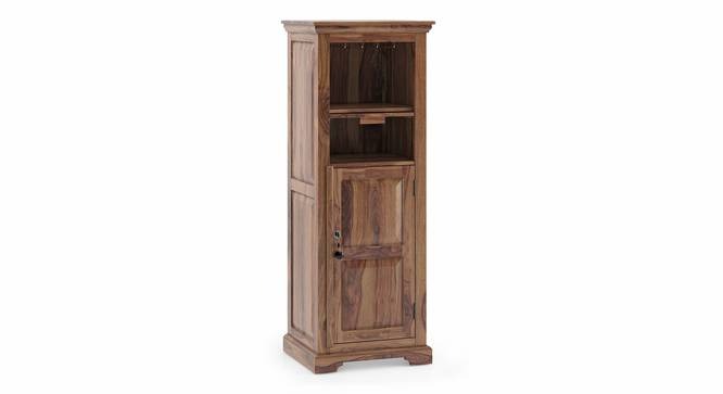 Solid Wood Bar Cabinet In Teak Finish