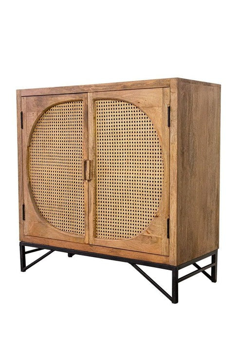 Solid Wood Bar Cabinet In Mango Natural Finish