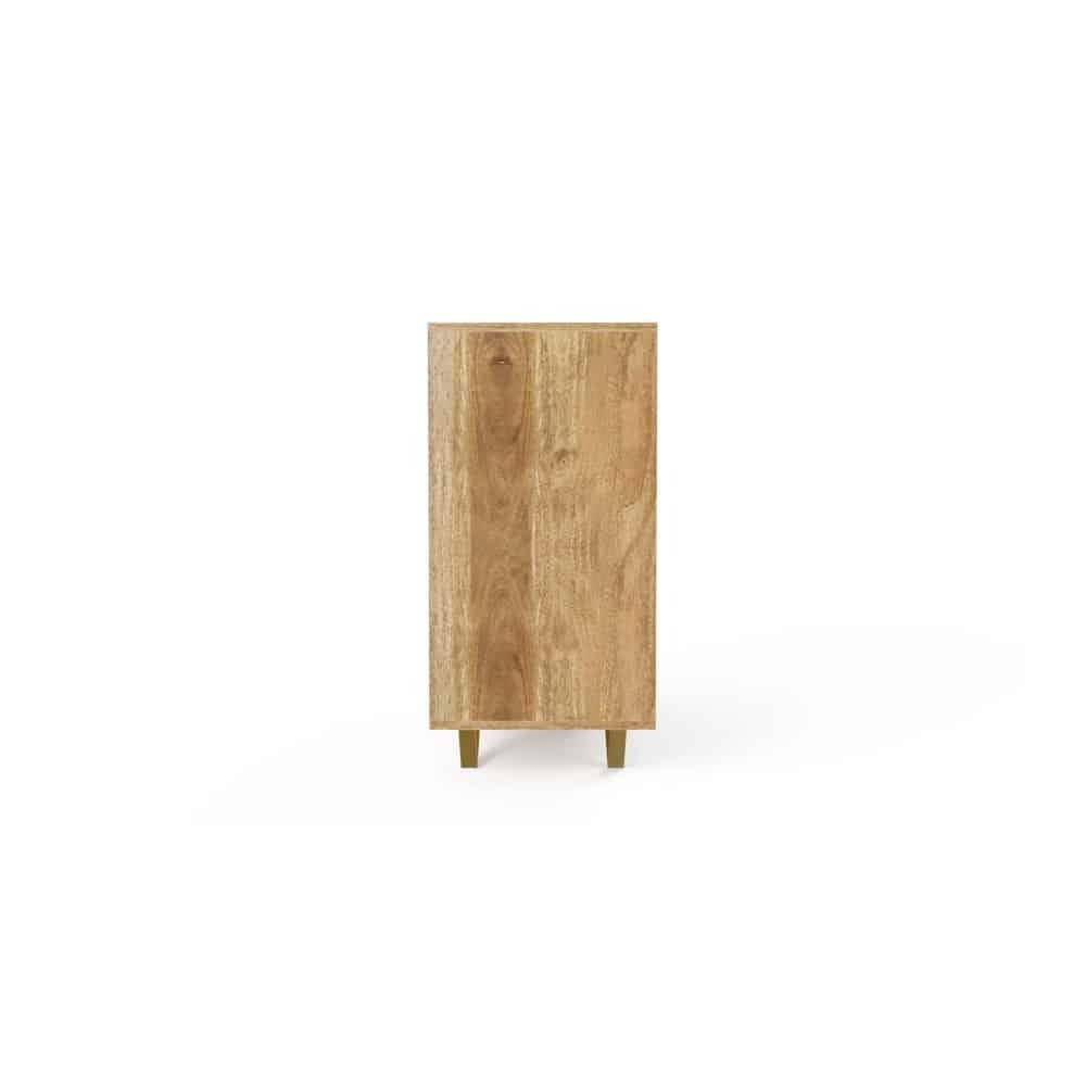 Solid Wood Bar Cabinet In Natural Laqure Finish