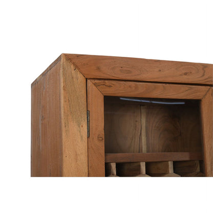 Solid Wood Bar Cabinet In Natural Finish