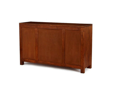 Solid Wood Bar Cabinet In Walnut Finish