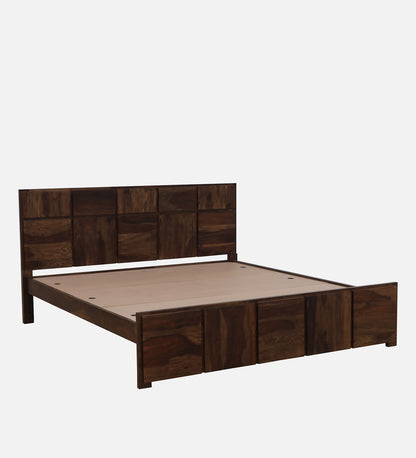 Plazo Sheesham Wood King Size Bed In Provincial Teak Finish