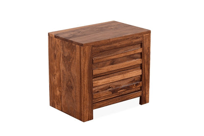 Solid Wood Bedside Tables In Honey Finish