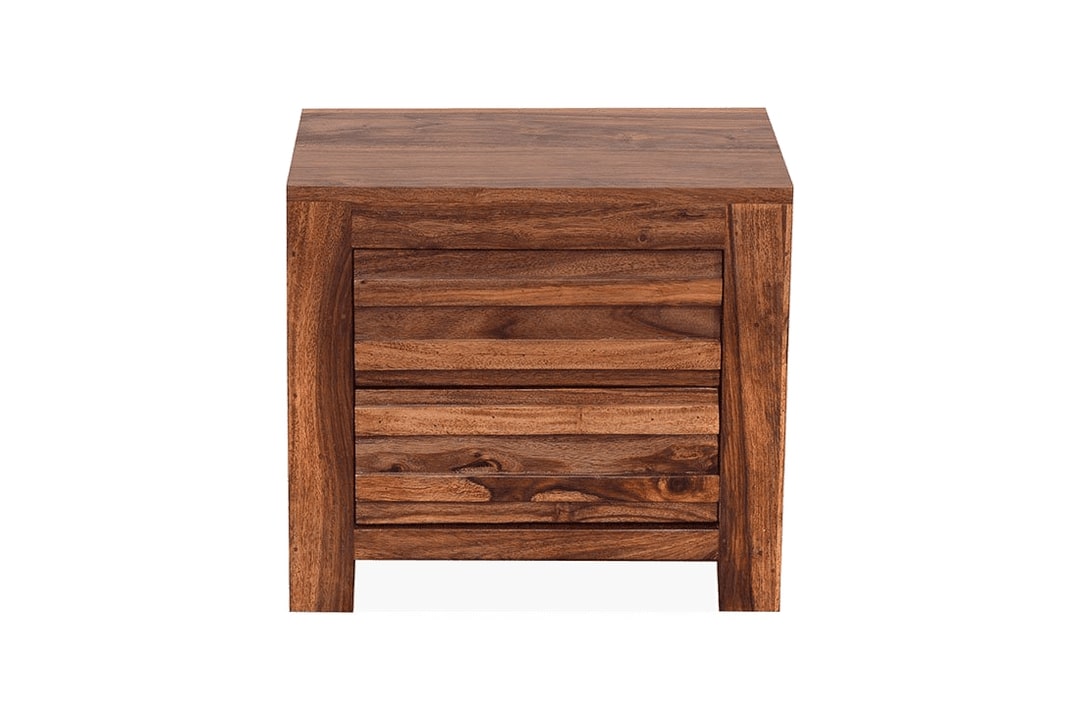 Solid Wood Bedside Tables In Honey Finish