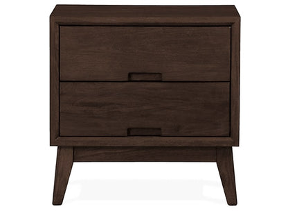 Solid Wood Bedside Tables In Walnut Finish