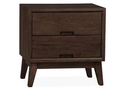 Solid Wood Bedside Tables In Walnut Finish