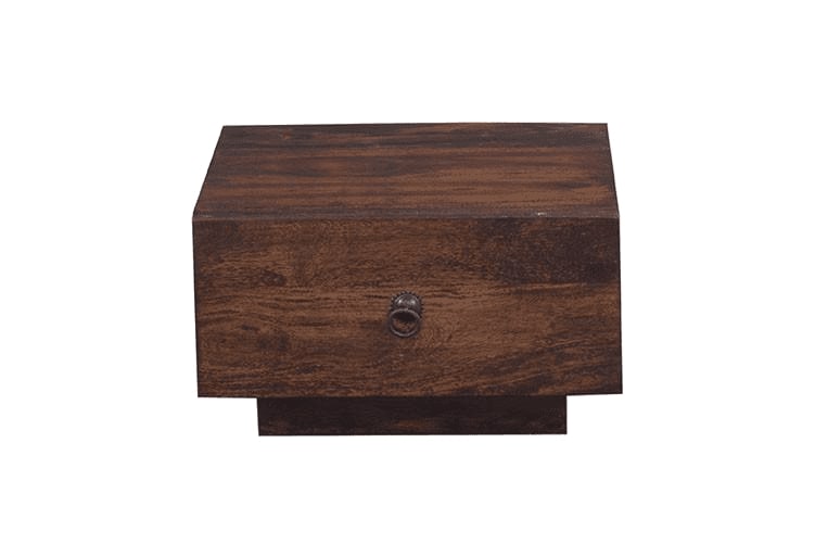 Solid Wood Bedside Tables In Walnut Finish