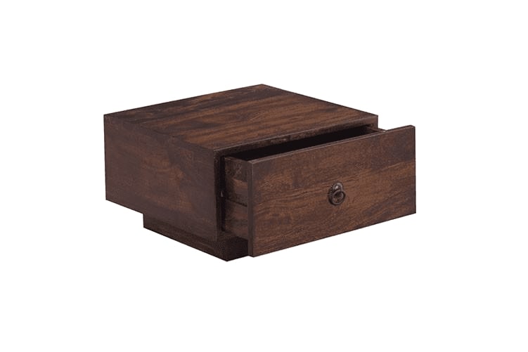 Solid Wood Bedside Tables In Walnut Finish