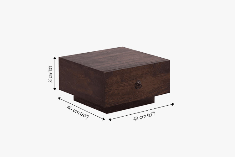 Solid Wood Bedside Tables In Walnut Finish