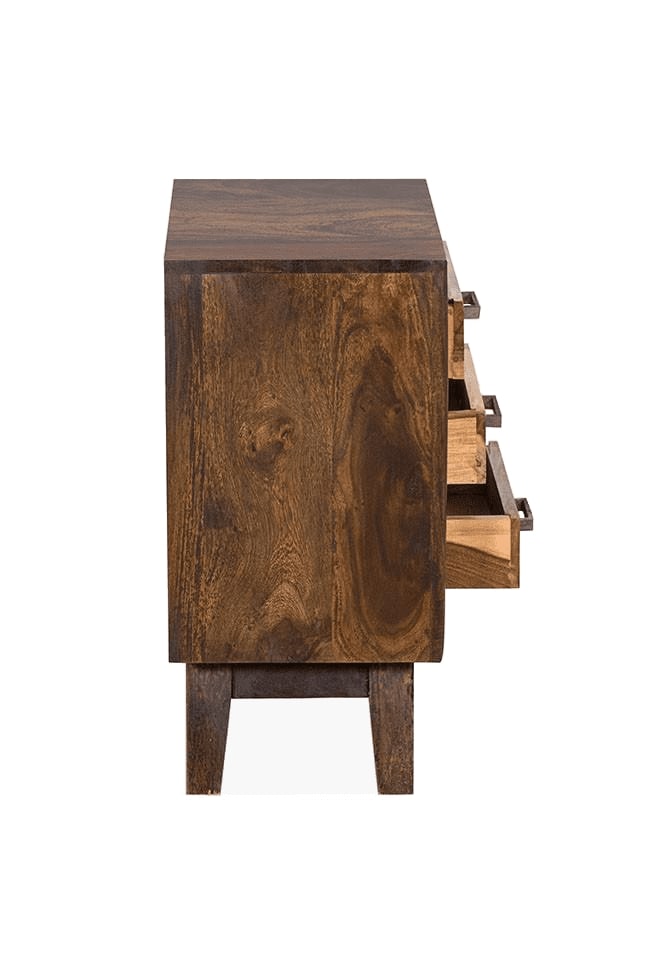 Solid Wood Bedside Tables In Walnut Finish