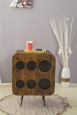 Solid Wood Bedside Tables In Walnut Finish