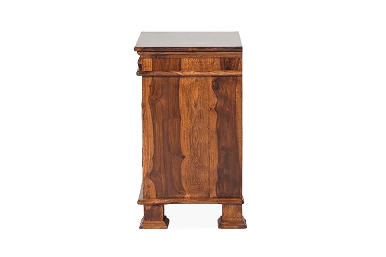 Solid Wood Bedside Tables In Honey Finish