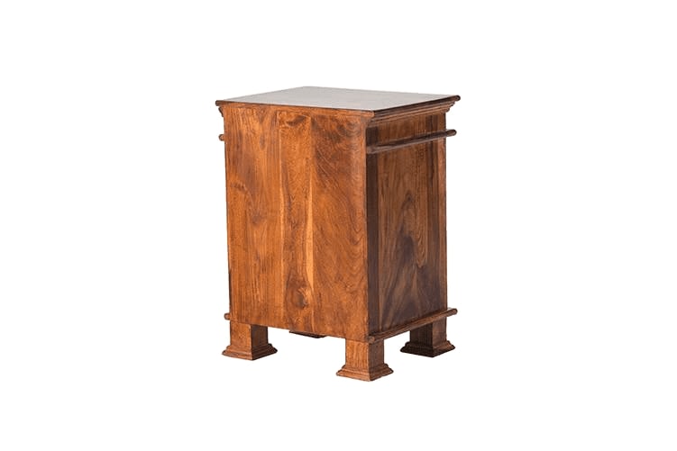 Solid Wood Bedside Tables In Honey Finish