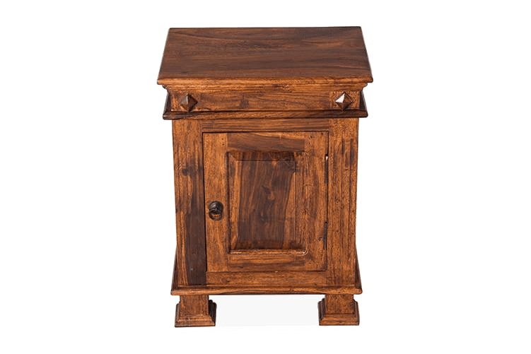 Solid Wood Bedside Tables In Honey Finish