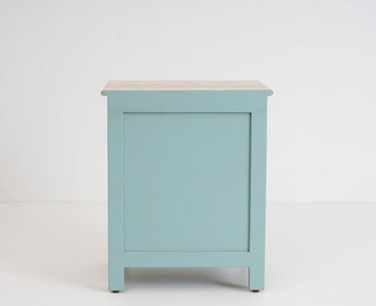 Solid Wood Bedside Tables In Silt Green Finish