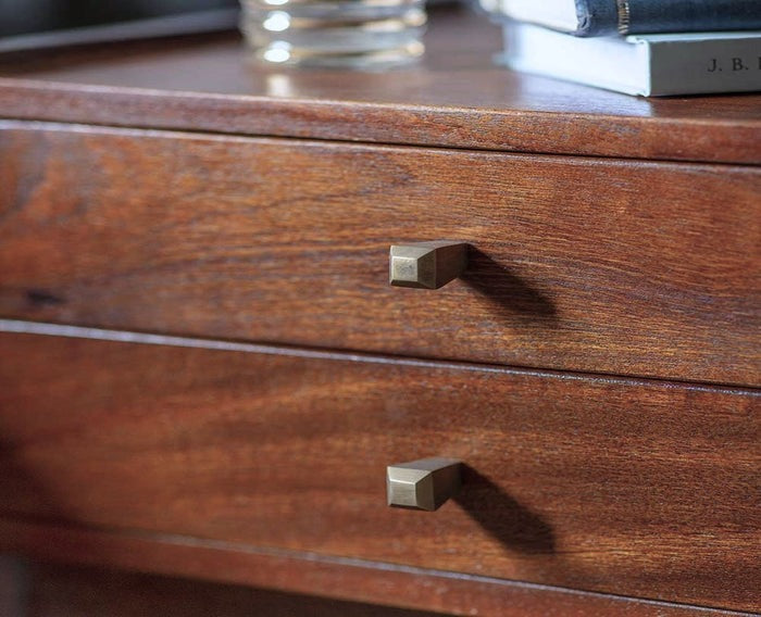 Solid Wood Bedside Tables In Brown Finish